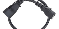 0.5m IEC Power Extension Cable IEC Kettle Male to Female UPS Lead C13 - C14 Mains 240V