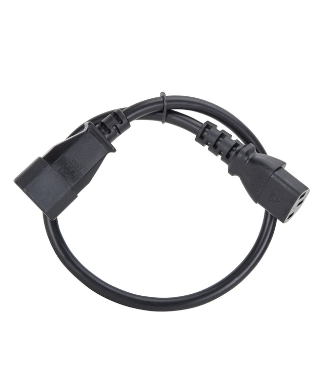 0.5m IEC Power Extension Cable IEC Kettle Male to Female UPS Lead C13 - C14 Mains 240V
