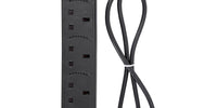 1m IEC C14 Plug to 4 Gang Mains Power UK Socket