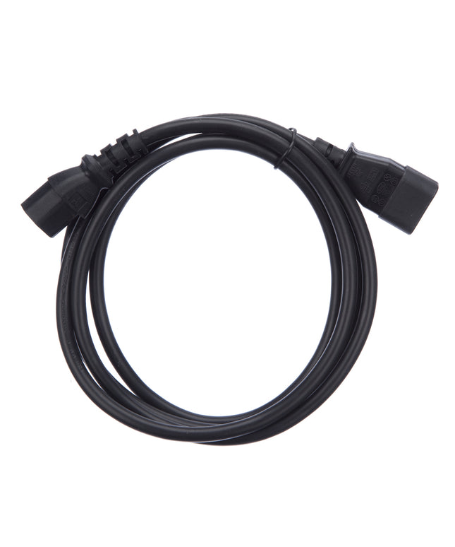 2m IEC Power Extension Cable Kettle Male to Female UPS Lead C13 - C14 Mains 240V 10A