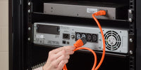 1m Orange IEC Power Extension Cable IEC Kettle Male to Female UPS Lead C13 - C14 Mains 240V