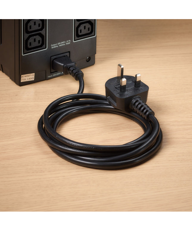3m UK Kettle Lead Computer Power Cable 3 Pin 240V Plug to IEC Connector C13 6A