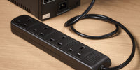 1m IEC C14 Plug to 4 Gang Mains Power UK Socket
