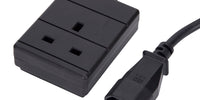 3m IEC C14 Plug to 1 Gang Mains Power UK Socket