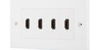 HDMI Modular Faceplate/Wall Outlet (4 x HDMI Port)